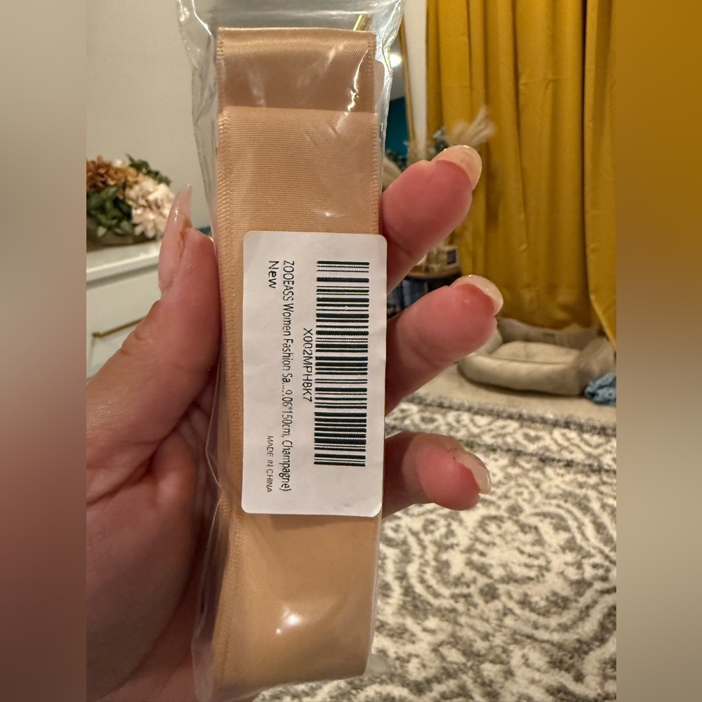 Beige Satin Ribbon Shoe Strings